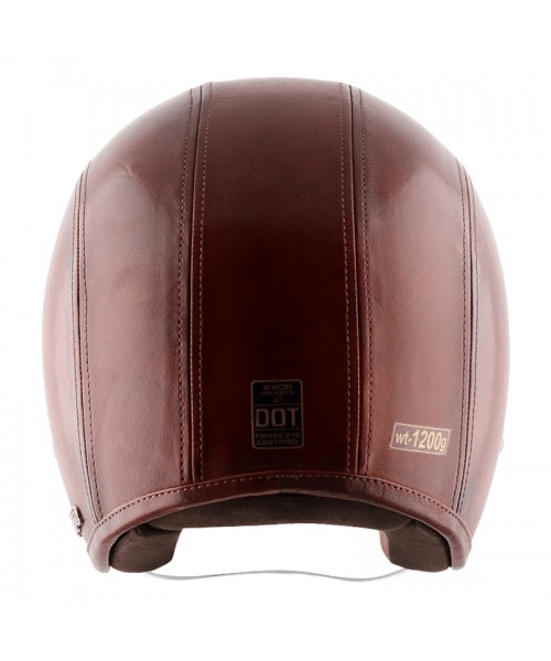 Axor Retro Jet Leather Congo Helmet - Coniac Dark