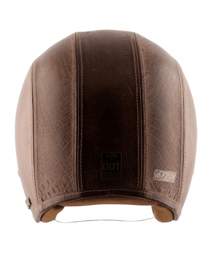 Axor Retro Jet Leather Poison Helmet - Coco Brown