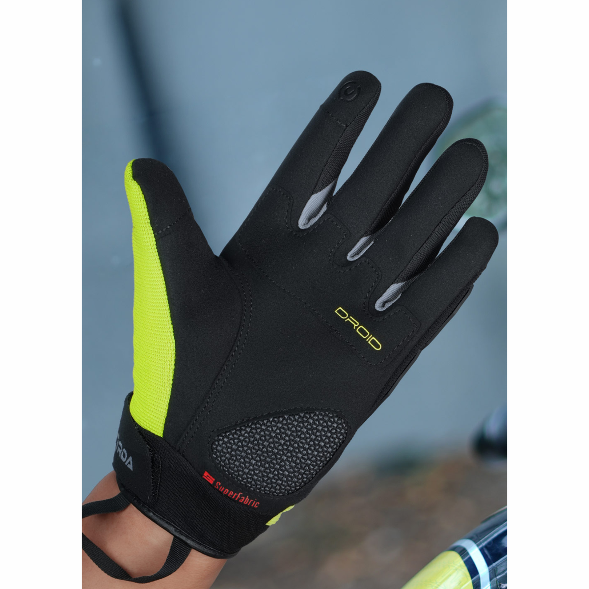 Korda Droid Riding Gloves - Fluorescent Yellow