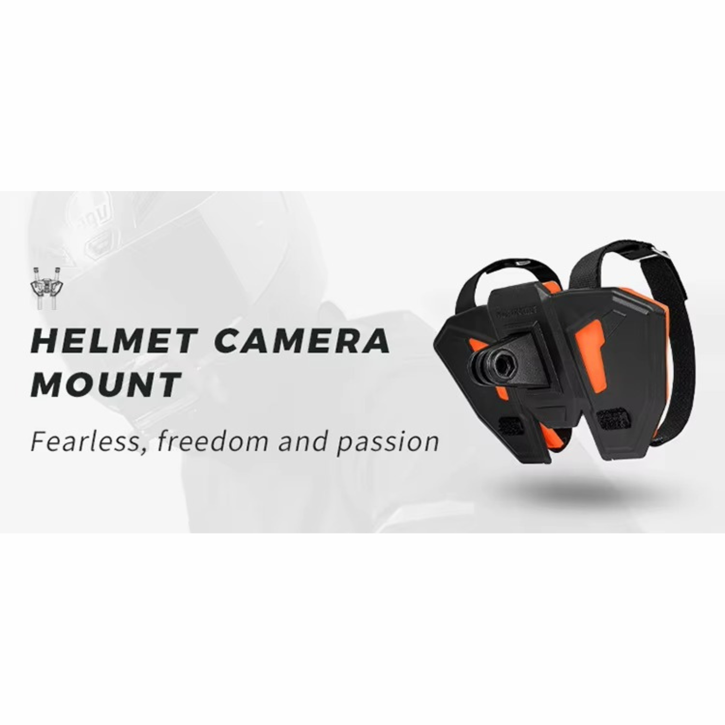 Motowolf Action Cam Helmet Chin Mount - Grey