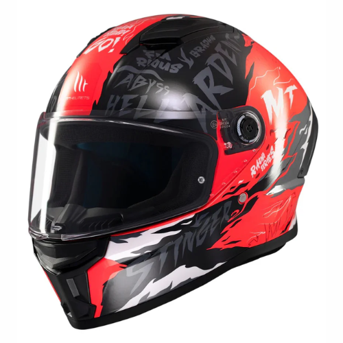 MT Stinger 2 Ardent C5 Helmet - Gloss Black Red