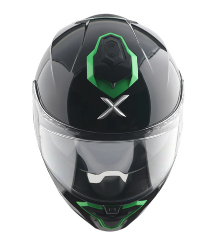 Axor Brutale Corsa Dual Spoiler Helmet - Gloss Black Green