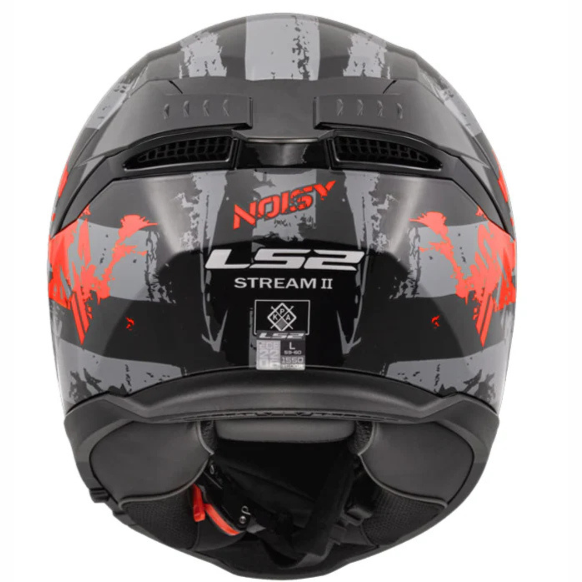 LS2 FF320 Stream II Noisy Helmet - Black Red - LS2
