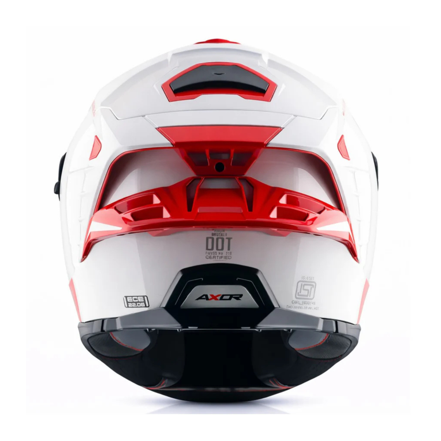 Axor Brutale Corsa Dual Spoiler Helmet - Gloss White Red