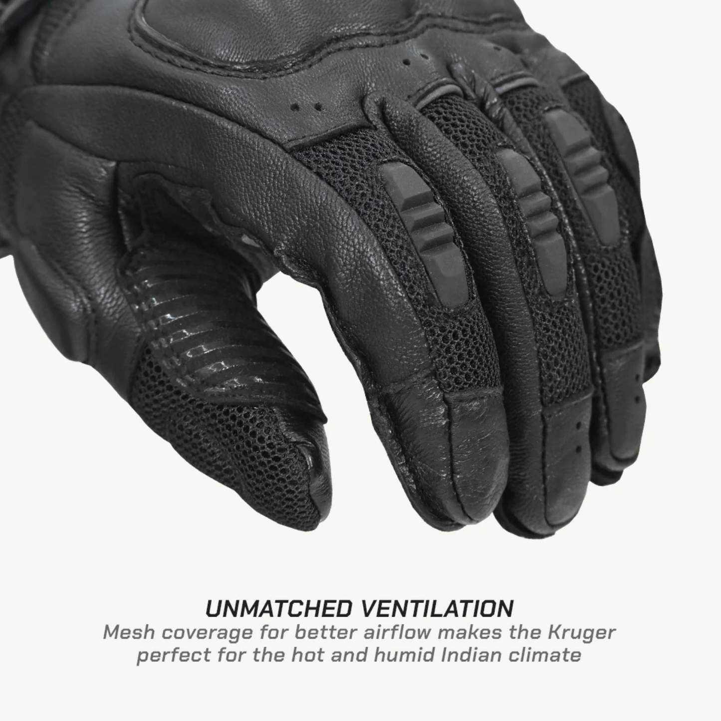 Viaterra Kruger 2 Full Gauntlet Motorcycle Riding Gloves - Snow Camo