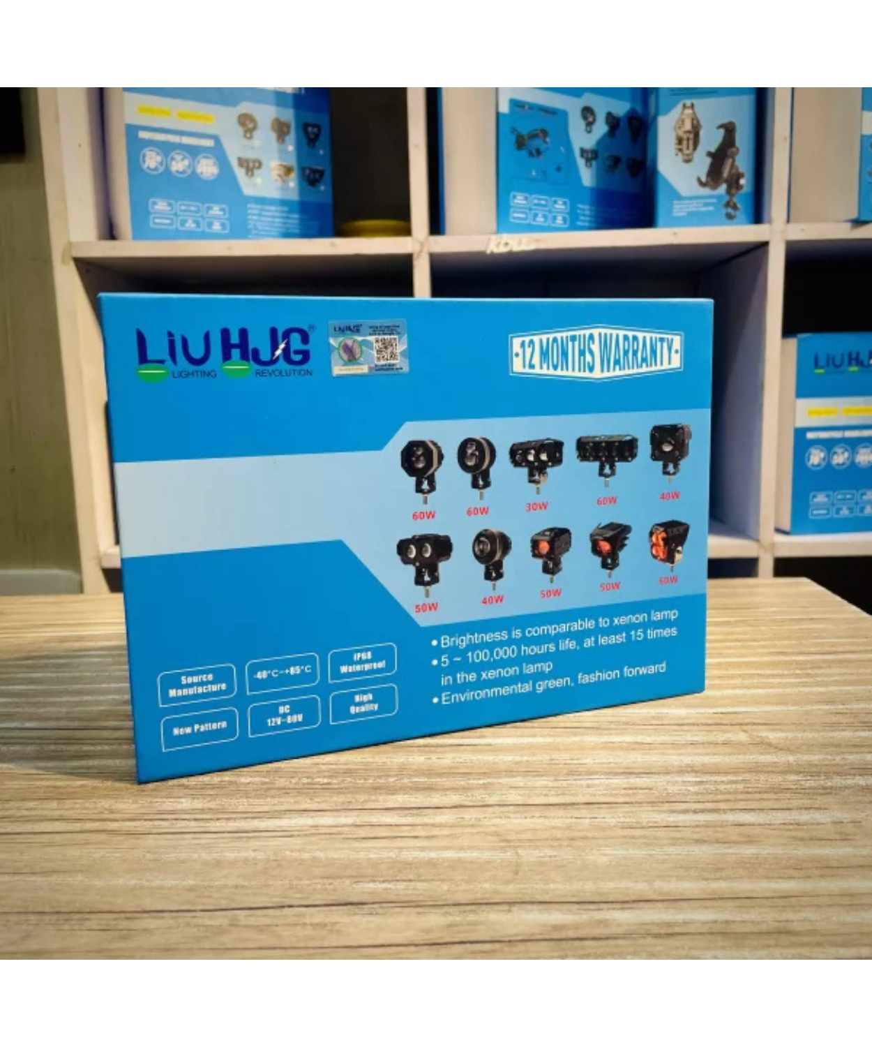 HJG 125 Dual Lens 120W White/Yellow Fog Light  (1 Year Warranty)