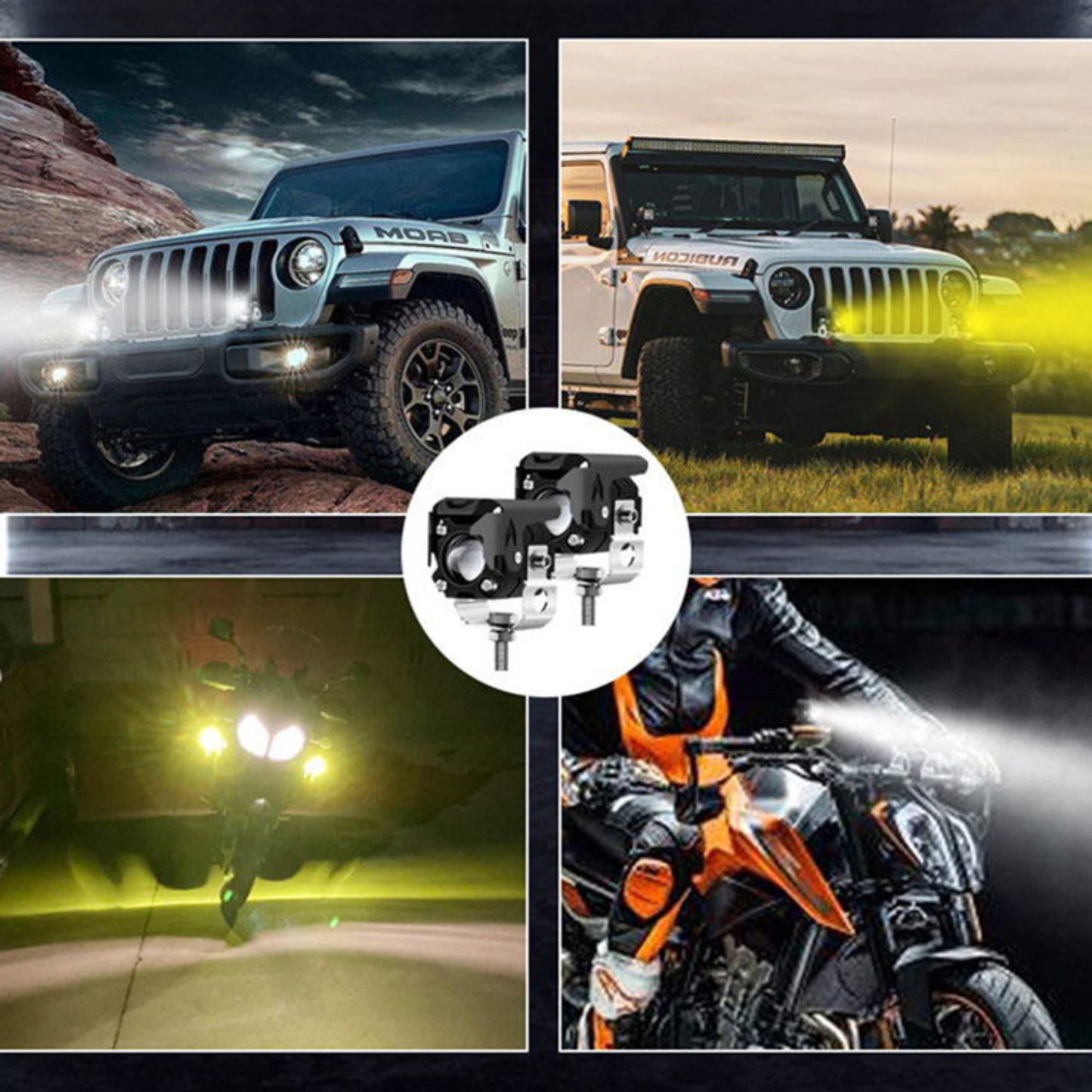 Yellowfin XC1 Motorcycle LED Auxiliary Fog Light