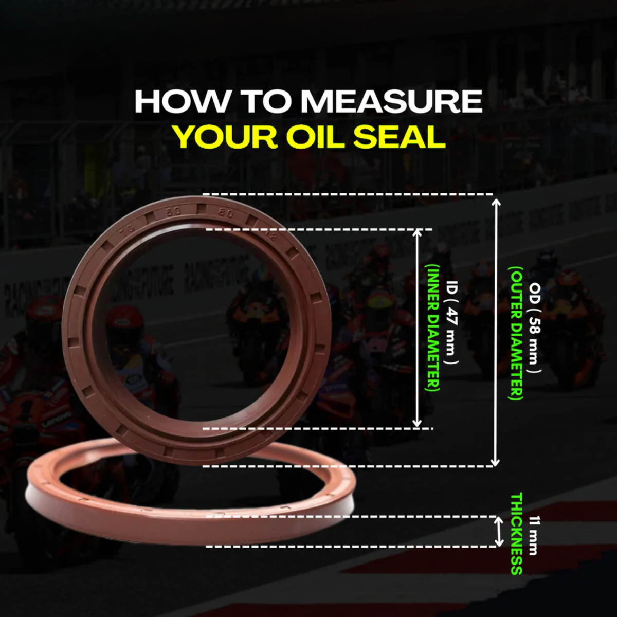 Crank1 Kawasaki Ninja 300 (2013-2017) Fork Oil Seal - Crank 1