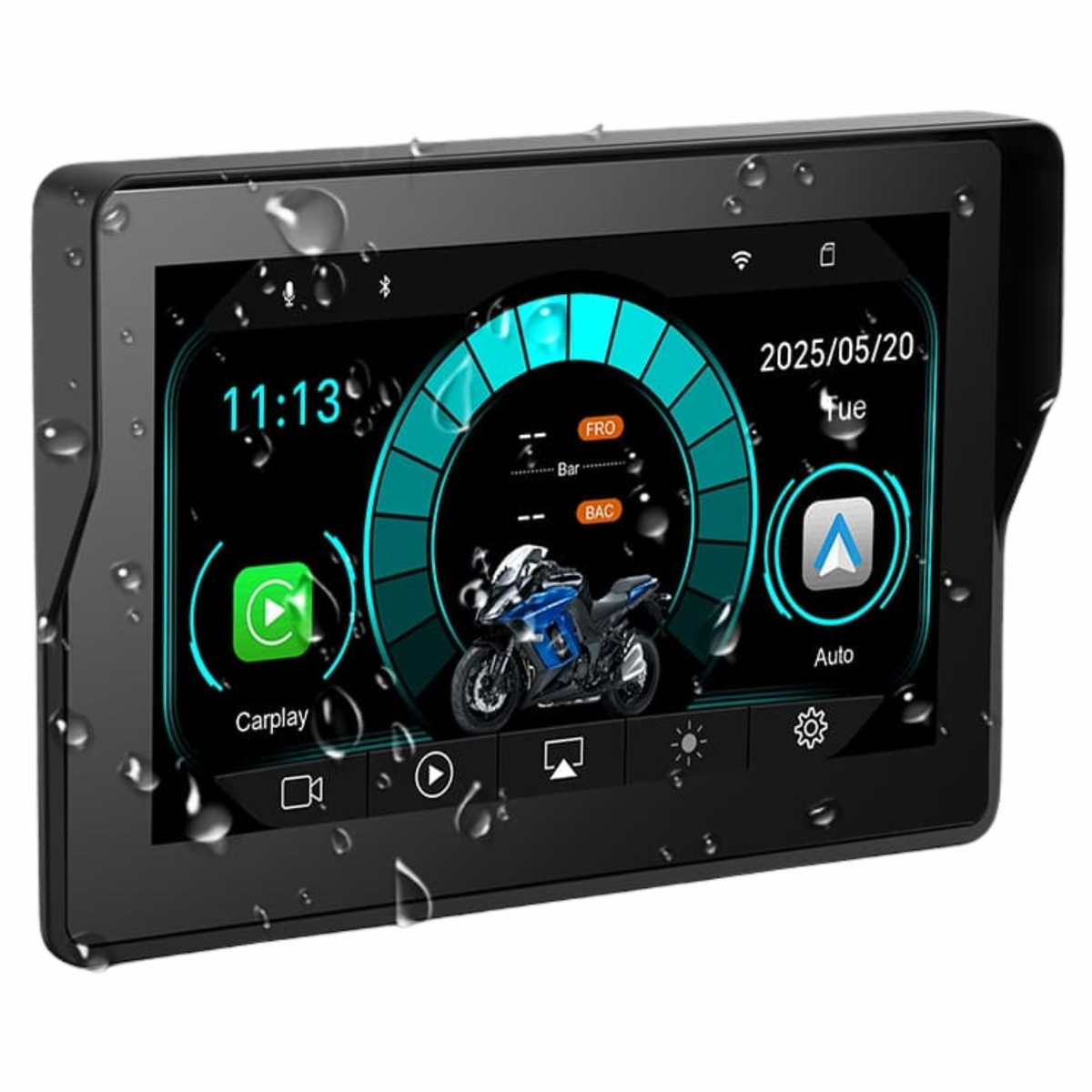 Simtac M4D Motorcycle GPS CarPlay And Android Auto System - Simtac
