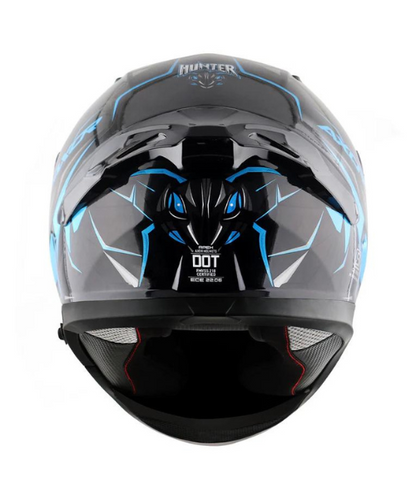 Axor Apex Hunter Helmet- Gloss Black Neon Blue