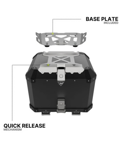 Auto Engina Aluminium Top Box 42L for Royal Enfield Himalayan 450 - Black