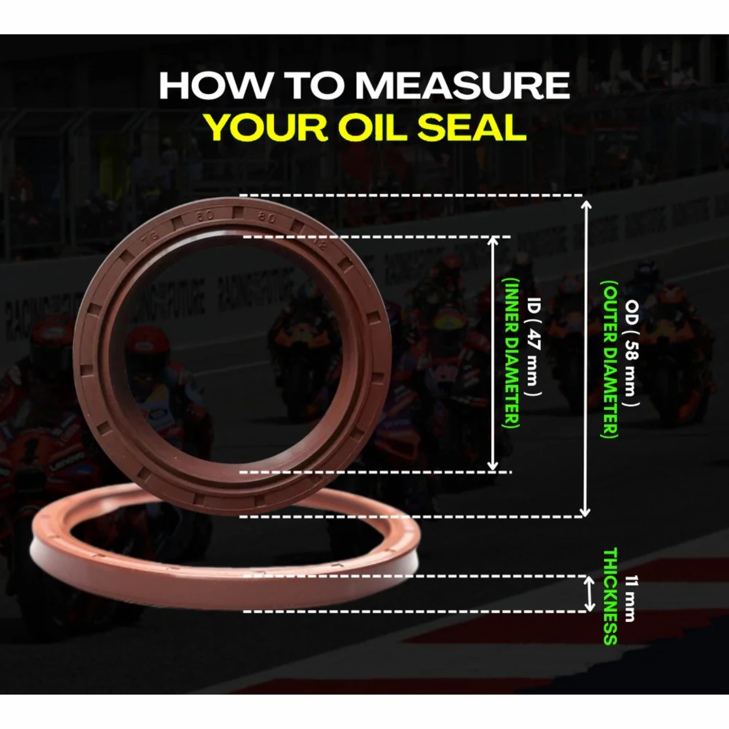 Crank1 KTM 890 Duke Adventure R (2023 Onwards) Fork Oil Seal FKM