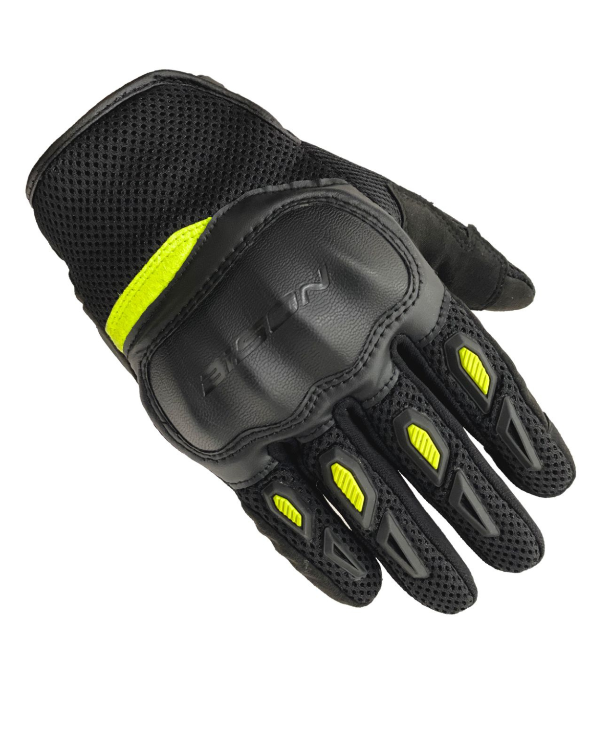 Bison ProGear Acer Riding Gloves - Black Yellow Neon