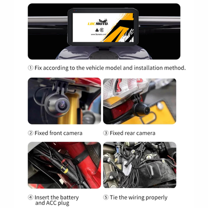 LBC Moto E1 Universal Navigation with TPMS / Cameras / Wired Remote