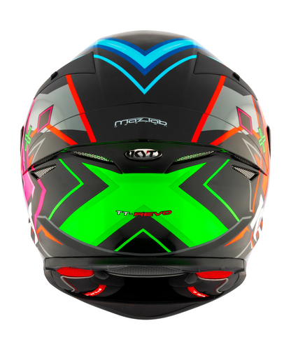 KYT TT-Revo Ratthapark Play Replica Helmet - Gloss Black Pink Green