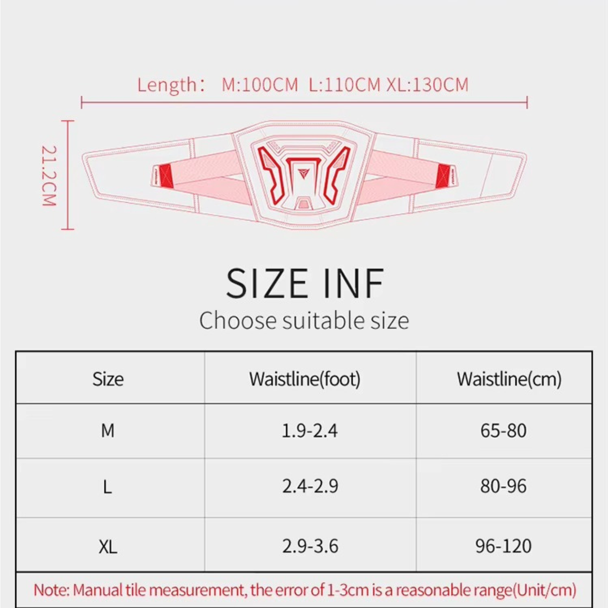 Motowolf Riding Waist Protector - MDL1028 - Red - Motowolf