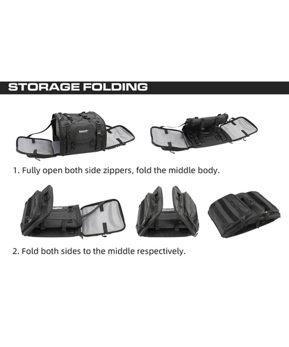 Rhinowalk Deluxe Cruiser Tail Bag 26L - Black - MT4026