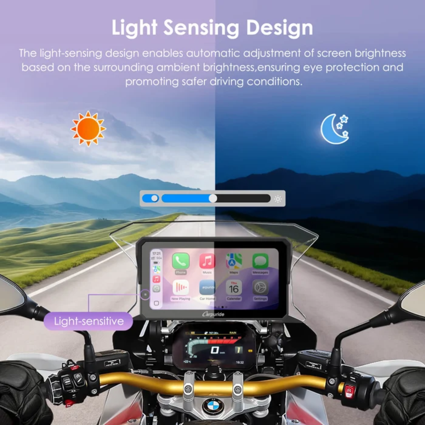 Carpuride W602BS 6-Inch BMW Motorcycle Stereo
