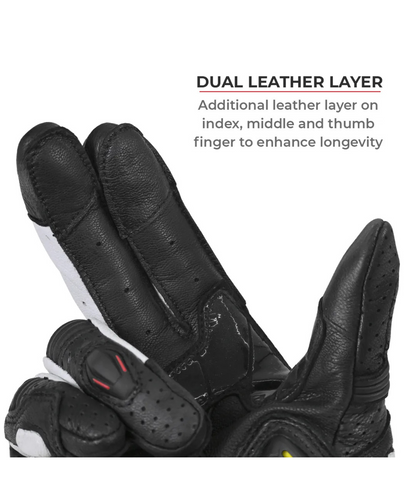 Viaterra Shifter Short Motorcycle Riding Gloves - Black