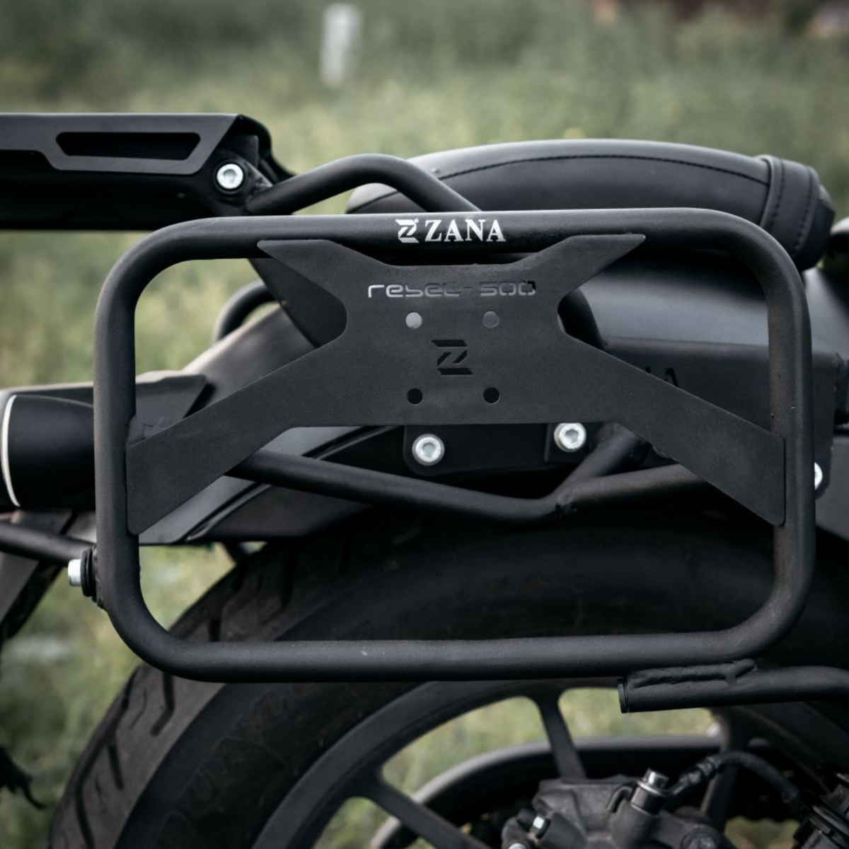 Zana Honda Rebel 500 Roadster Saddle Stay with Jerry Can Mount - Black - ZI-8626 - Zana