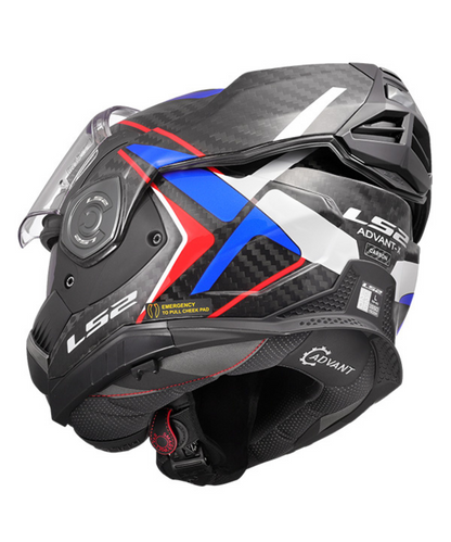 LS2 FF901 Advant X Carbon Fiber Future II Helmet (ECE 22.06) - Gloss Black Blue Red