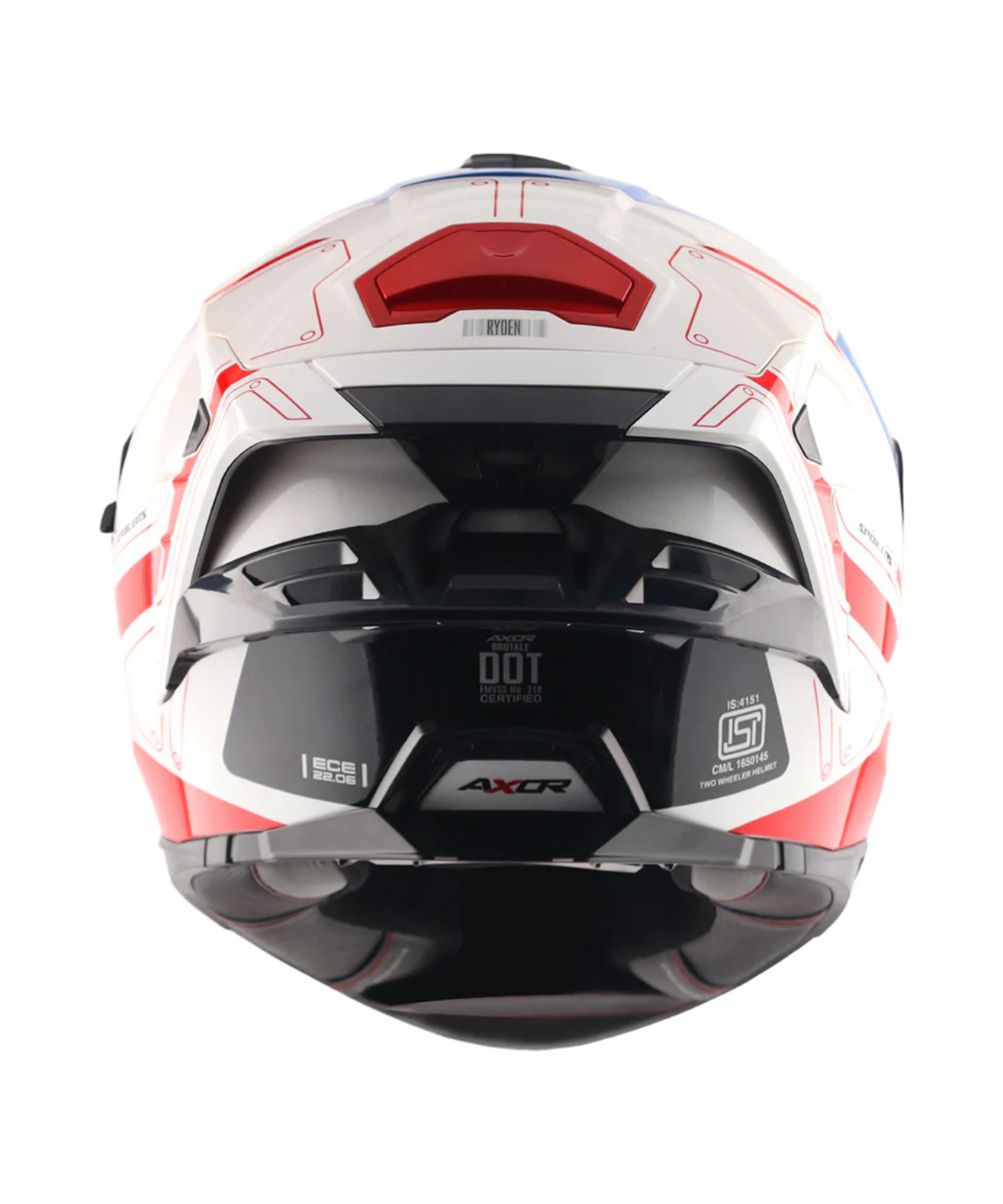 Axor Brutale Ryden Dual Spoiler Helmet - White Red