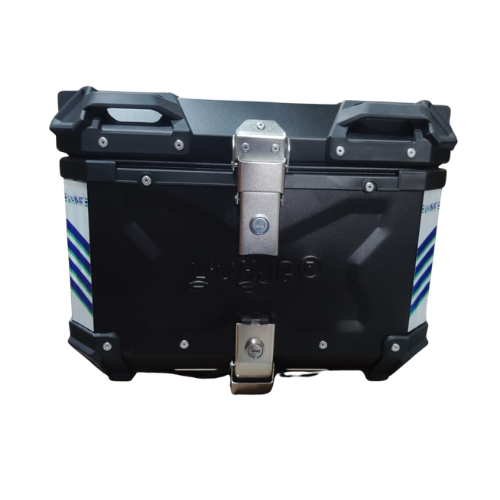 HJG Aluminium Top Box 45L with Backrest - Black