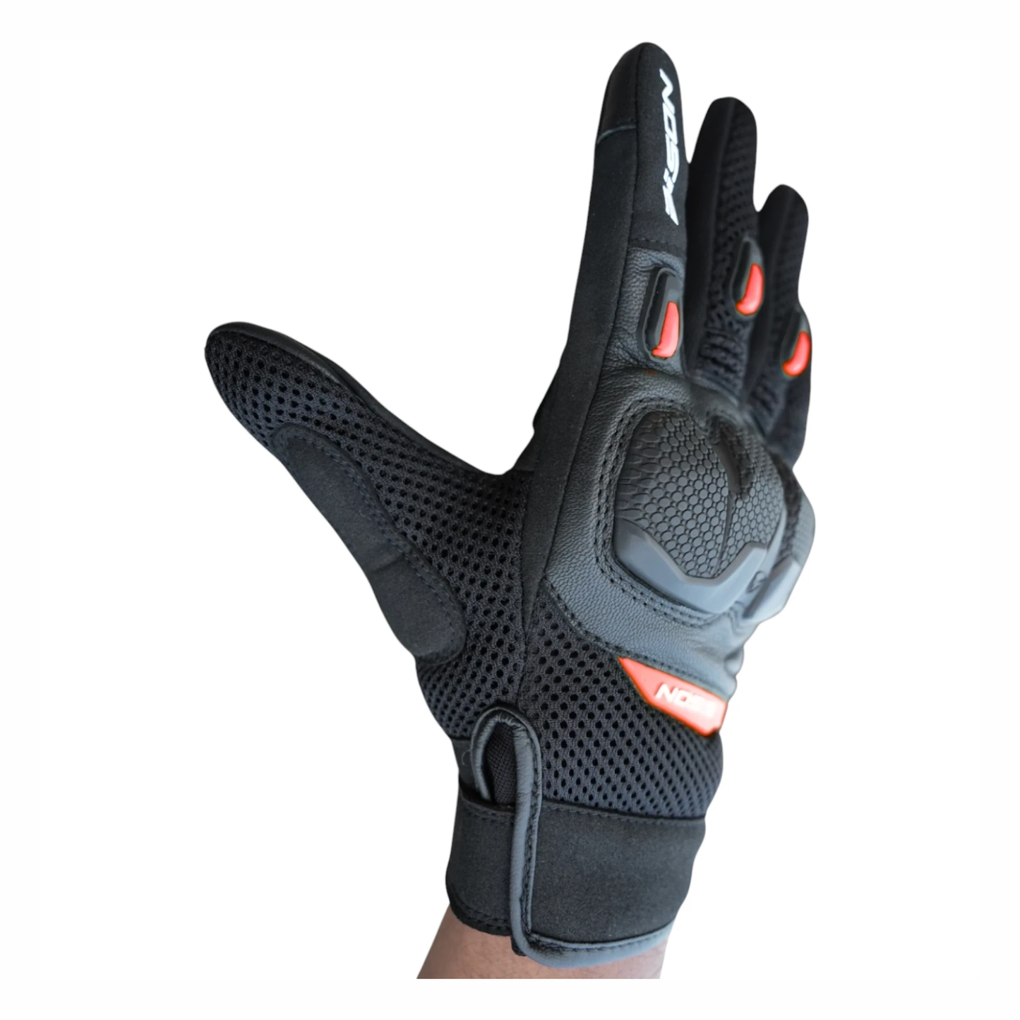 Bison ProGear Raptor Riding Gloves - Black Red
