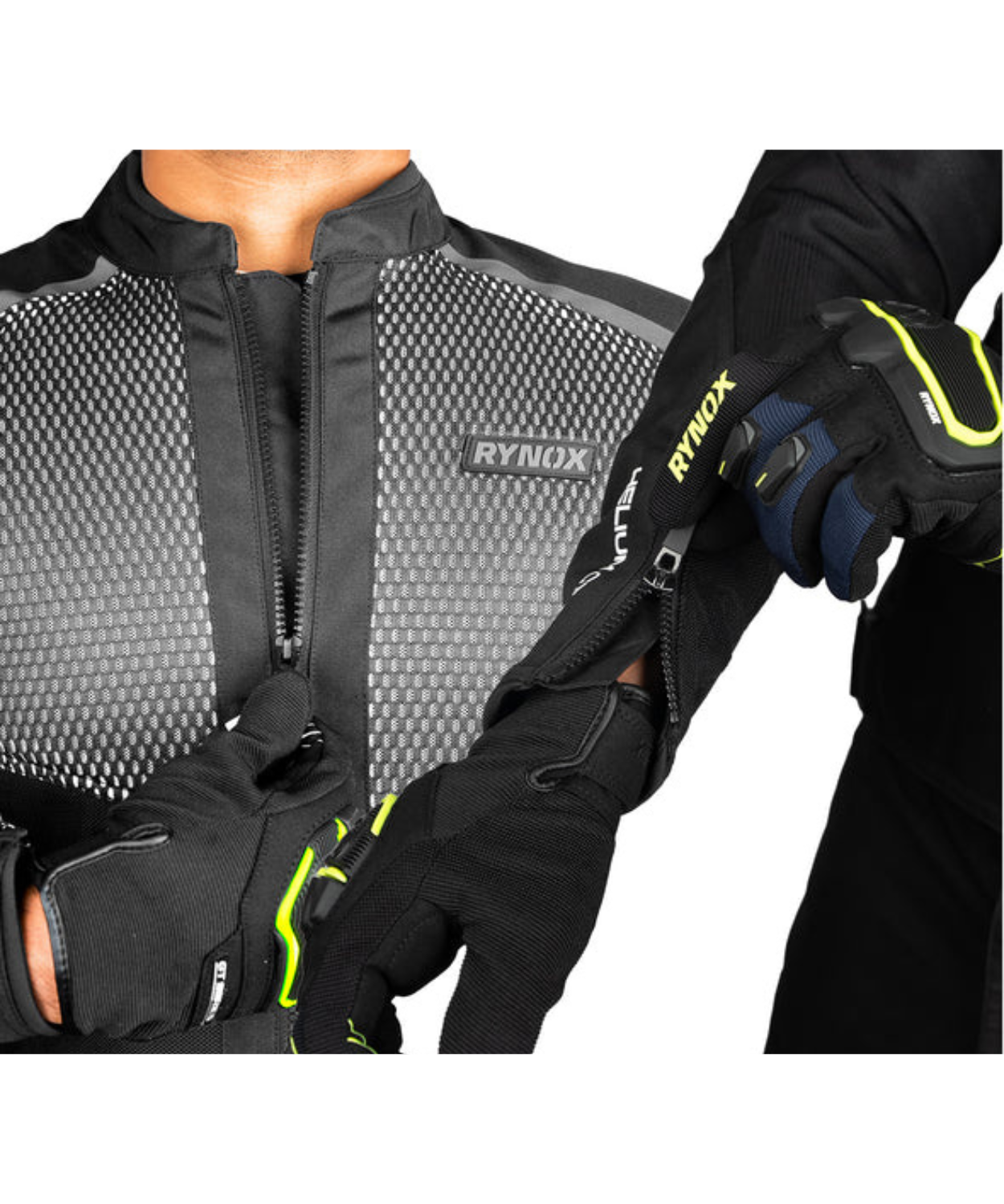 Rynox Helium GT3 Jacket - Black White