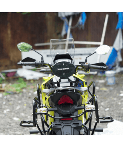 Mad Over Bikes Top Rack with Back Rest for Suzuki V-Strom SX 250 - Black