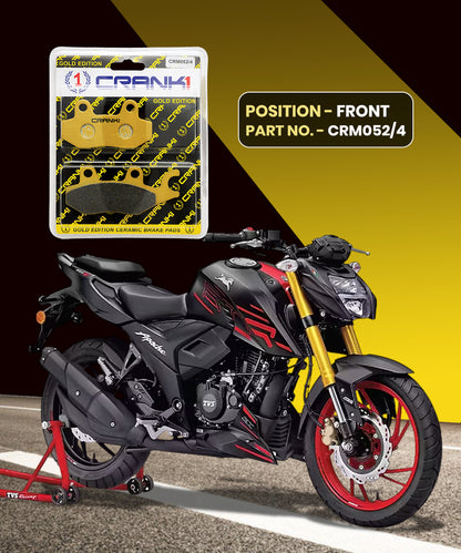 Crank1 Ceramic Brake Pads for TVS RTR 200