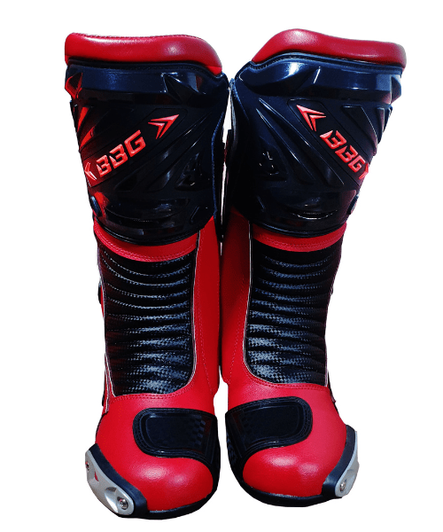 BBG Calf Riding Boots - Black Red