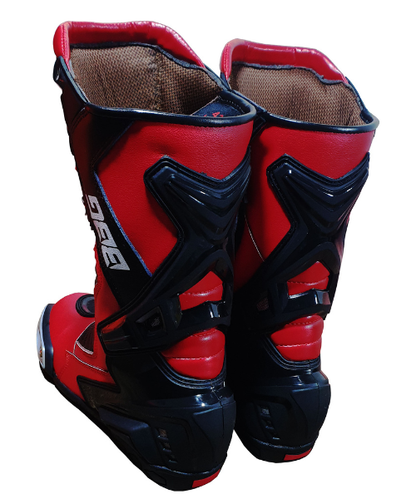 BBG Calf Riding Boots - Black Red