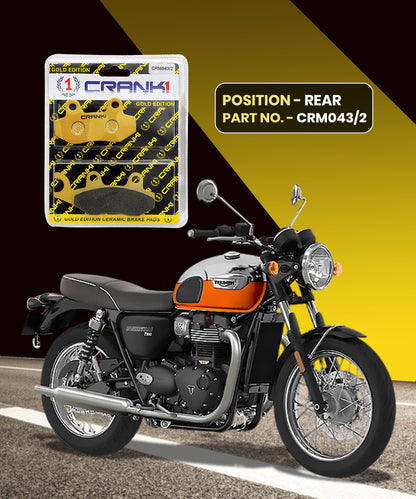 Crank1 Ceramic Brake Pads for Triumph Bonneville T1000