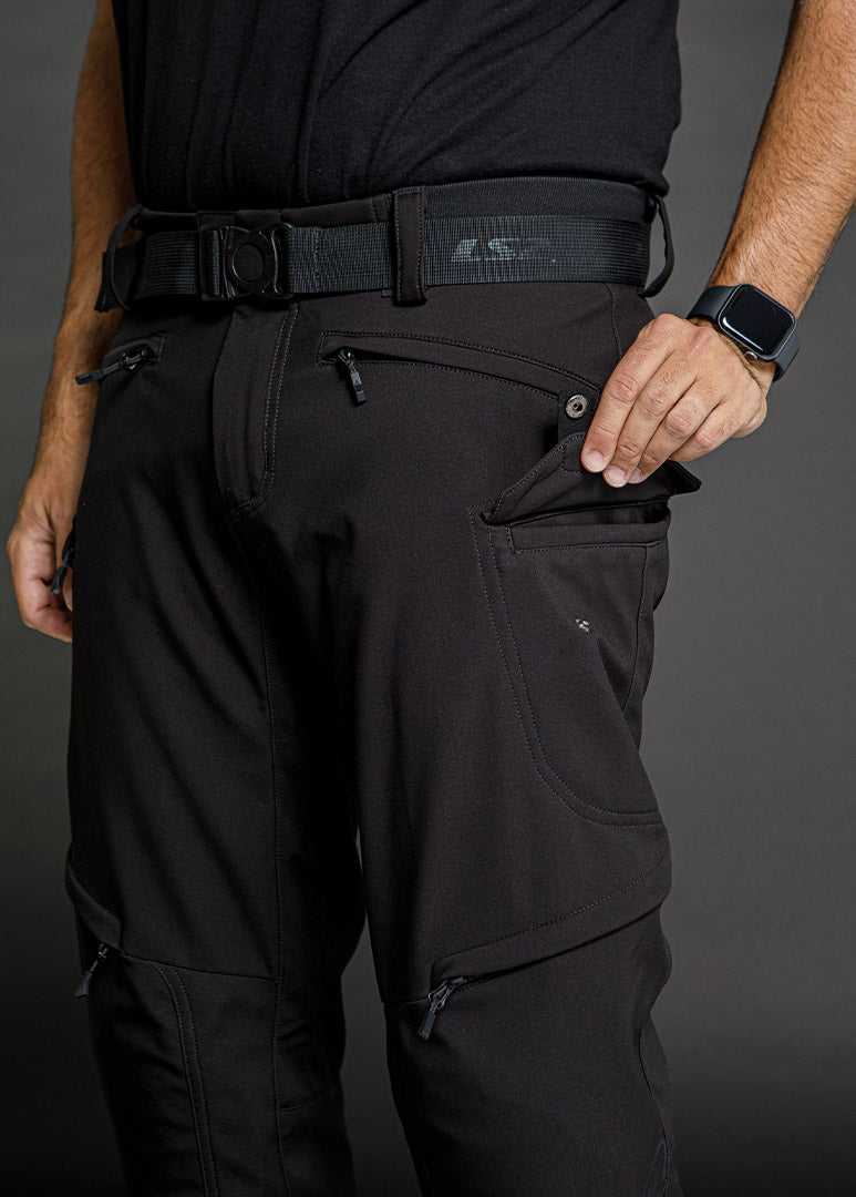 LS2 Douglas Man Riding Pant - Black - waist adjuster detail