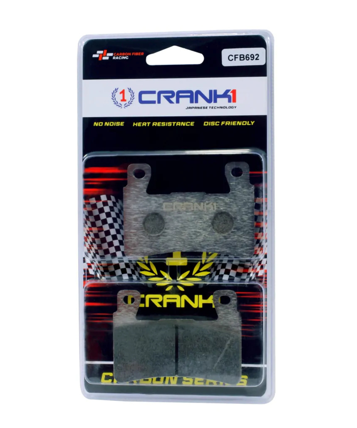 Crank1 Carbon Brake Pads for Hyosung GT650N/R (2009-2015)