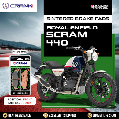 Crank1 Sintered Brake Pads for Scram 440