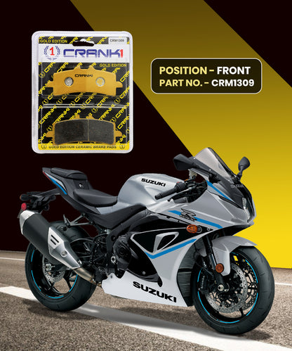 Crank1 Ceramic Brake Pads for Suzuki Gixer 1000