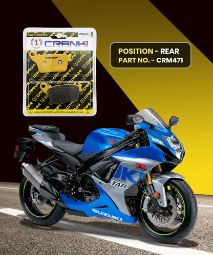 Crank1 Ceramic Brake Pads for Suzuki Gixer R 750