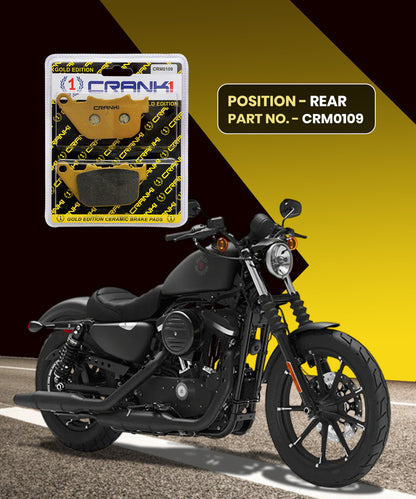 Crank1 Ceramic Brake Pads for Harley Davidson Iron 883