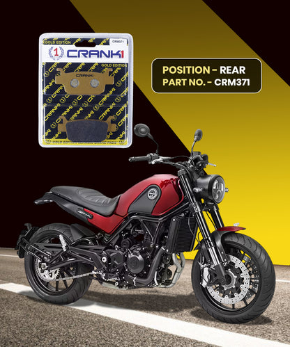 Crank1 Ceramic Brake Pads for Benelli Leoncino 500 (2016)