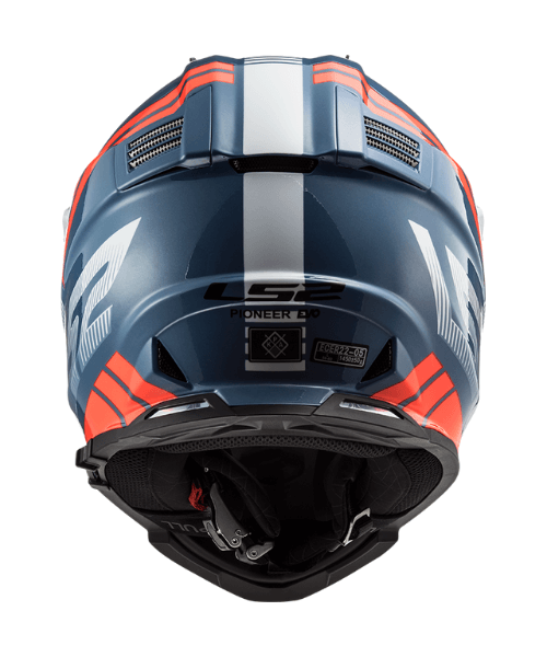 LS2 MX436 Pioneer Evo Dual Sport Helmet - Gloss Evolve White Cobalt