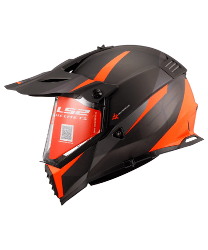 LS2 MX436 Pioneer Evo Dual Sport Helmet - Router Black Orange