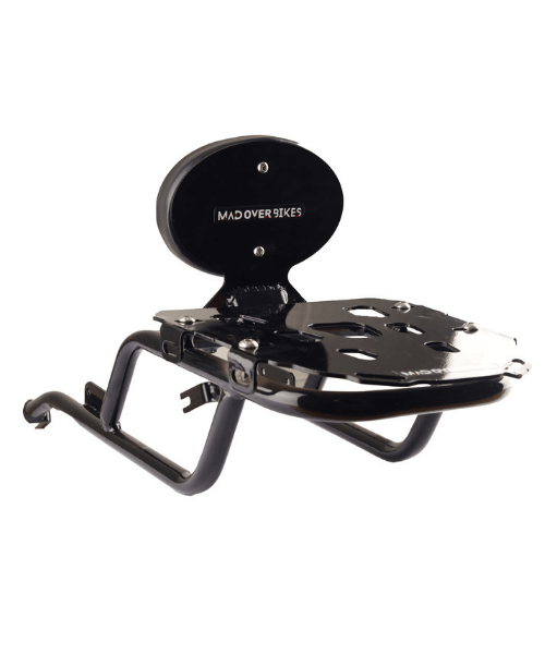 Mad Over Bikes Top Rack with Back Rest and Plate for RE Classic 350