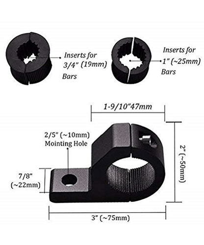 Aux Light Clamps - Universal for All Bikes - Pair