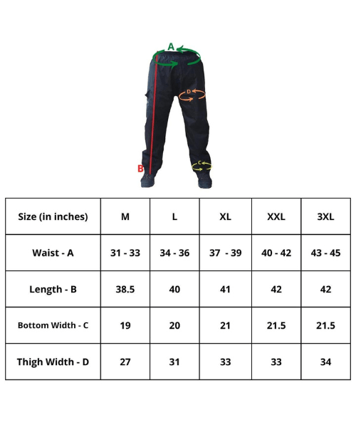 MotoTech Hurricane Rain Overtrousers - Waterproof Pants - Dark Grey