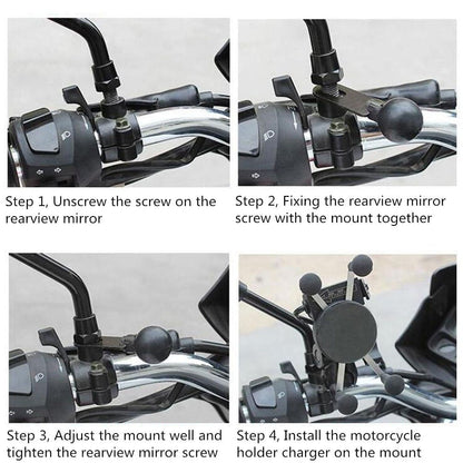 Motorcycle Mobile Holder with Charger