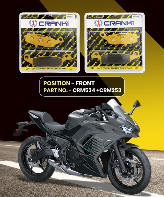 Crank1 Ceramic Brake Pads for Kawasaki Ninja 650 (2006-16)