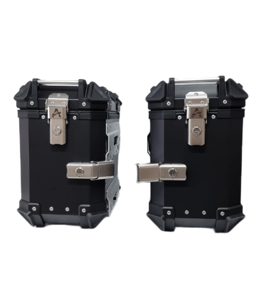 Asiatic Aluminium 38ltr Side Panniers - Black