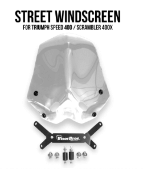 VisorBros Street Windscreen for Triumph Speed / Scrambler 400 - Clear